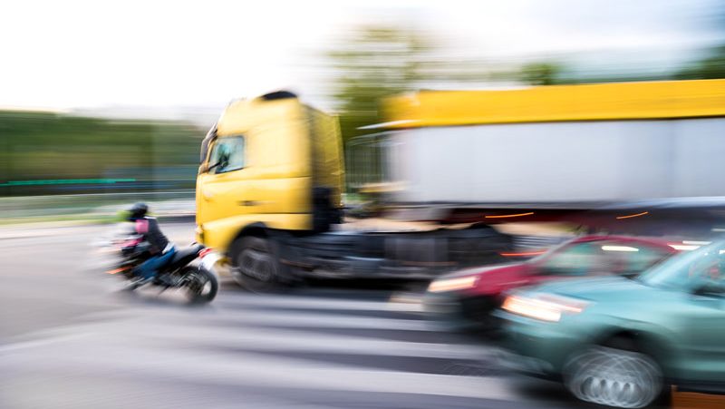 A truck accident with a car, truck, and motorcycle in need of an accident attorney in ct